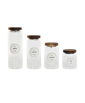 Set 3 Botes Cocina Tapa Acacia