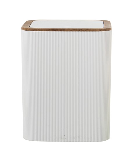 Papelera Baño Blanco 6L Boton