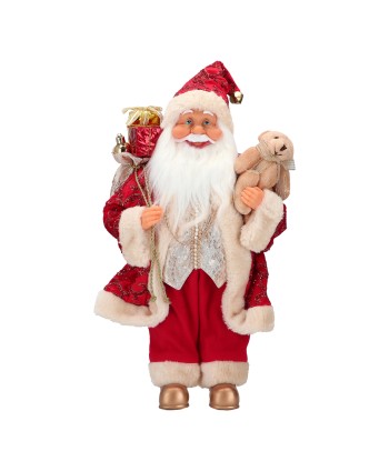 Santa Claus Rojo Dorado 40Cm