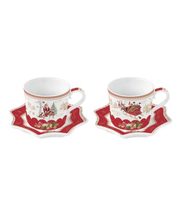 Set 2 Tazas Cafe 120Ml Christm