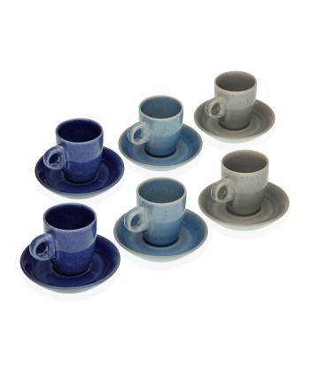 Set 6 Tazas Cafe Azul