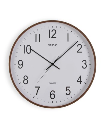 Reloj Pared Madera Oscura 50Cm