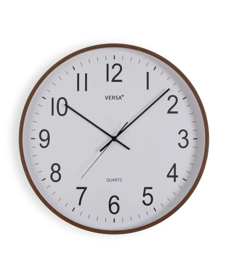 Reloj Pared Madera Oscura 50Cm