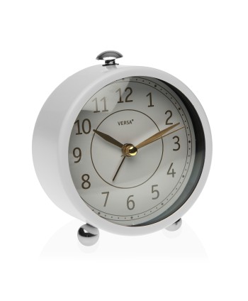 Reloj Despertador Metal Blanco