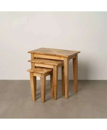 Set 3 Mesas Madera Natural