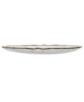 Plato Cristal Filo Dorado 26Cm