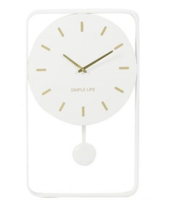 Reloj Pared Hierro Blanco