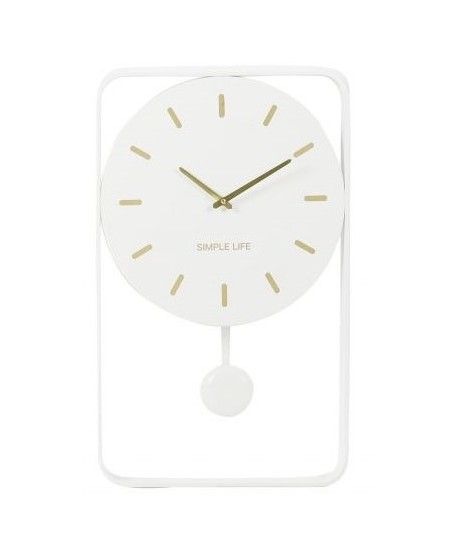 Reloj Pared Hierro Blanco