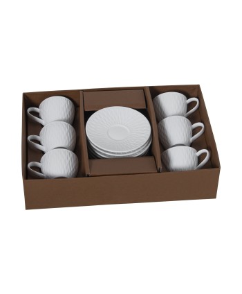 Set 6 tazas de café con plato Verina