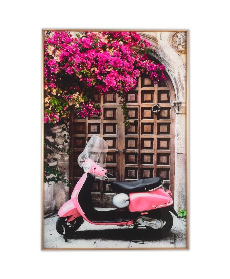 Cuadro 80X120 Vespa Rosa Marco