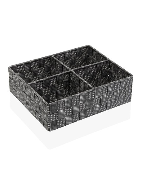 Caja 4 Compartimentos Gris