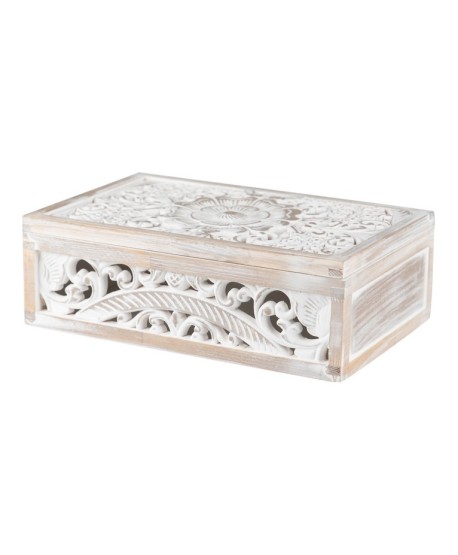 Caja Madera Calada Blanca