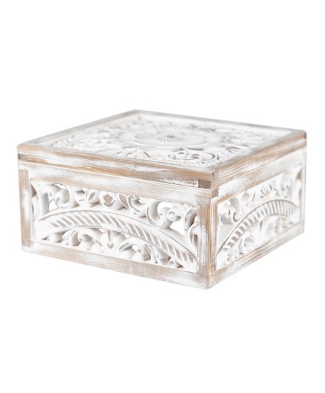 Caja Madera Calada Blanca