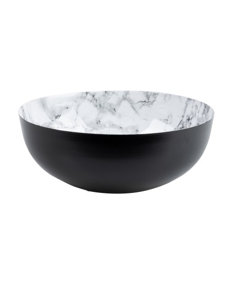 Bowl Metal Negro Efecto Marmol