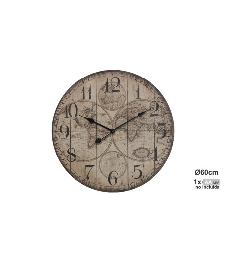 Reloj Pared 60Cm Madera