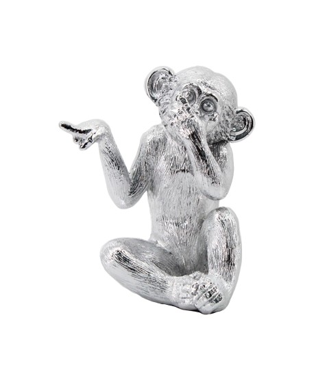 Figura Mono Callar Plata