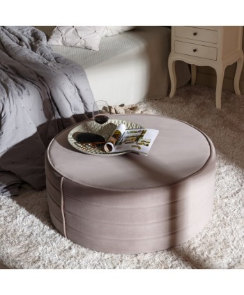 Pouf Terciopelo Color Taupe