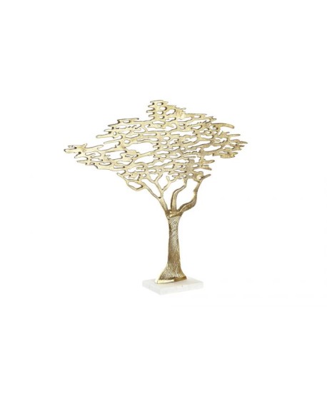 Figura Arbol Dorado Aluminio