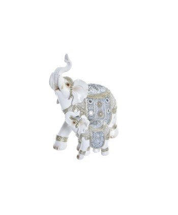 Figura Elefante Resina Blanco