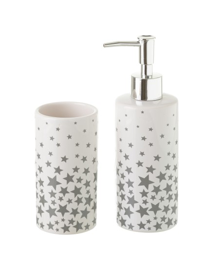 Set Baño Stars Ceramica Gris