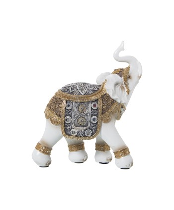 Figura Elefante Blanco/Dorado