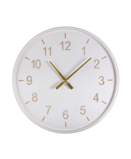 Reloj Madera Blanca D.60Cm